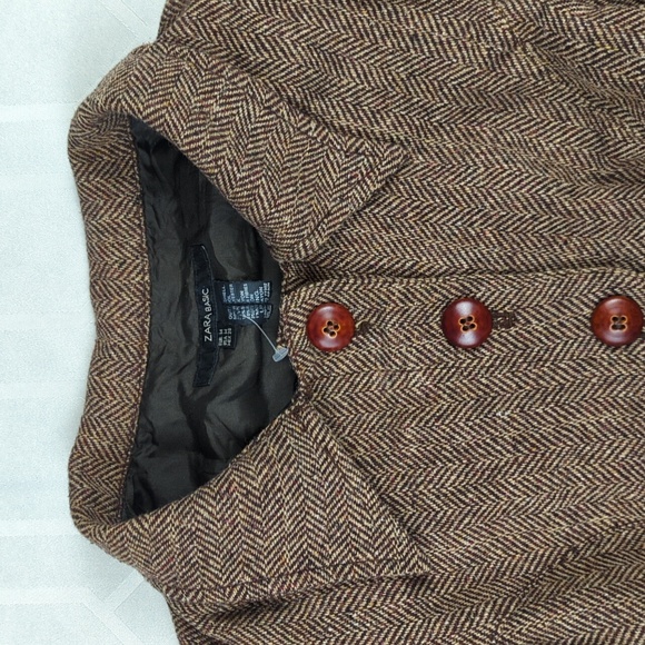 Wool Blend Herringbone Bolero Old Fashioned Zara - Picture 8 of 12